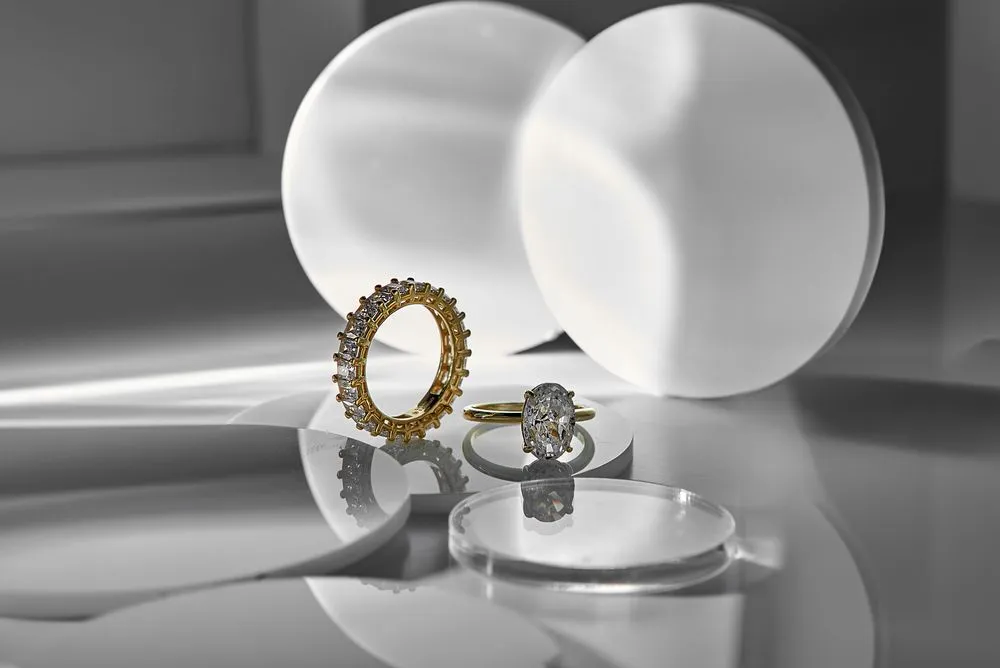 Platinum and diamond setting